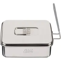 Esbit CS1100ST, Sæt, Aluminium, Rustfrit stål, 1,1 L, Sort, Sølv, Grå, Sølv, Silikone, Rustfrit stål