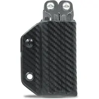 Clip & Carry Clip And Carry Kydex Sheath Leatherman Wingman, Sidekick, Rebar, Rev, Carbon Fiber Black LWING-CF-BLK belt holster