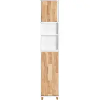 SoBuy Vaskemaskineskab BZR74-W, Hvid-Naturlig
