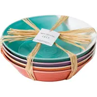 Royal Doulton 1815 Blandede mønstre Pasta Bowl 9.1 " Lyse farver sæt på 4