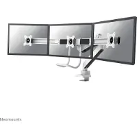 NeoMounts NM-D775DX3 - Monteringssæt - fuld bevægelse - for 3 LCD skærme - aluminium - hvid - skærmstørrelse: 17-24 - klemmemonterbar, øje, skrivebordsmonterbar