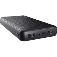Trust Primo - Powerbank - 20000 mAh - 74 Wh - 15 Watt - 3 A - Fast Charge - 3 output-stikforbindelser (2 x USB, USB-C) - på kabel: Micro-USB