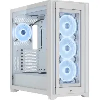 Corsair iCUE 5000X RGB QL Edition - White - Kabinet - Miditower - Hvid