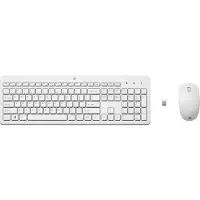 HP 230 - Tastatur og mus-sæt - trådløs - 2.4 GHz - Engelsk - hvid - for 24 Laptop 14, 14s, 15, 15s, 17 Pavilion 24, 27 Pavilion Laptop 13, 14, 15