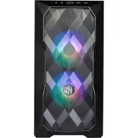 Cooler Master MasterBox TD300 MESH - Tower - micro ATX - sidepanel med vindue (hærdet glas) - ingen strømforsyning (ATX) - sort - USB/Lyd