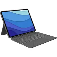Logitech Combo Touch - Tastatur og folio-kasse - med trackpad - bagbelyst - Apple Smart connector - QWERTY - US International - oxford-grå - for Apple 12.9-inch iPad Pro (5. generation)