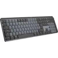 Logitech Master Series MX Mechanical - Tastatur - bagbelyst - trådløs - Bluetooth LE - QWERTY - US International - tastkontakt: Tactile Quiet - grafit