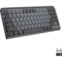 Logitech Master Series MX Mechanical Mini - Tastatur - bagbelyst - trådløs - Bluetooth LE - QWERTY - US International - tastkontakt: Clicky - grafit