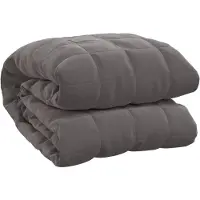 vidaXL tyngdetæppe 200x220 cm 9 kg stof grå