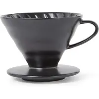 Hario Ceramic coffee dripper V60-02 Matte Juodas