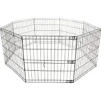 M PETS Sammenklappelig Hvalpegård - M - Sort - 8 x (61 x 76 cm)