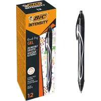 BIC Gel-ocity QuickDry - Rollerball-pen - sort - gelblæk - 0.7 mm - medium - (12 stk.)