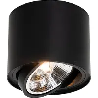 QAZQA Smart loftspot sort justerbar inkl. Wifi GU10 111mm - Rondoo Up