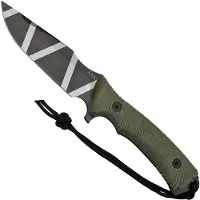 ANV Knives M311 Spelter - Elmax DLC Camo - Micarta Olive kniv, Black Kydex