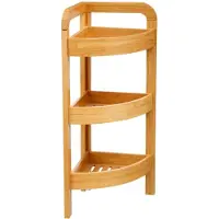 5 Five Bamboo Corner 3 Trays Badeværelses Arrangør
