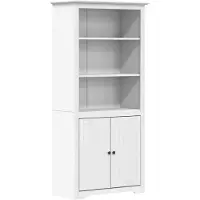 vidaXL Bogreol Bodo 82x40x173 Cm Massivt Fyrretræ - Hvid