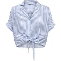 ONLY Bluse 'ONLPaula' mørkeblå / hvid