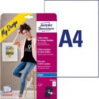 Avery Zweckform My Design T-Shirt Transfer for Dark Textiles - A4 (210 x 297 mm) 8 ark mønsteroverførsler