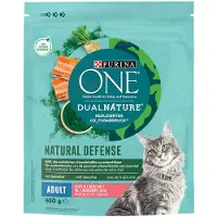 Purina One Dual Nature Med Laks & spirulina - Økonomipakke: 4 x 650 g
