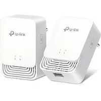 TP-LINK PG1200 KIT, 607 Mbit/s, Gigabit Ethernet, 10,100,1000 Mbit/s, HomePlug AV2, 300 m, Hvid