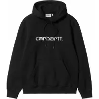 Carhartt WIP - Sweatshirts - Hooded Carhartt Sweat Black / White til UnisexBomuld - Størrelse L - Sort