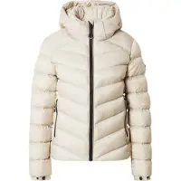 Superdry Superdrytil kvinder. W5011593A Fuji beige quiltet jakke med hætte (S), Casual, Polyester