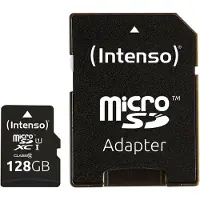 Intenso - Flashhukommelseskort (microSDXC til SD adapter inkluderet) - 128 GB - UHS-I / Class10 - microSDXC UHS-I