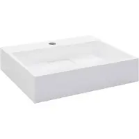 vidaXL håndvask 50 x 38 x 13 cm mineralstøbt/marmorstøbt hvid
