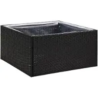 vidaXL havebord 80x80x40 cm polyrattan sort