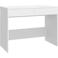 vidaXL skrivebord 101x50x76,5 cm spånplade hvid