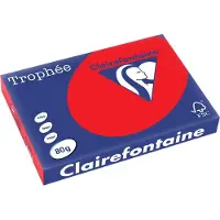 Clairefontaine Farvet papir, Trophée, A3, 80g, 8375, koral, pakke a 500 ark