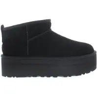 Ugg UGGtil kvinder. 1135092 Ankelstøvler i læder W Classic Ultra Mini Platform sort (40), 3-5 cm, Ingen, Casual