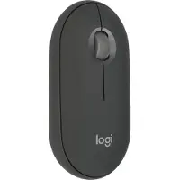Logitech Pebble Mouse 2 M350s Wireless - Tonal Graphite - Mus - Optisk - 3 knapper - Sort