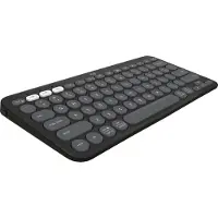 Logitech Pebble Keys 2 K380s Wireless Keyboard - Tonal Graphite - Tastatur - Nordisk - Sort