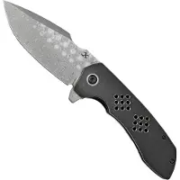 Kansept Knives Entity Framelock Damascus foldekniv