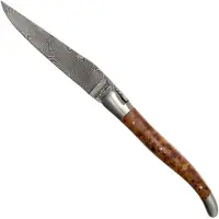 Laguiole En Aubrac 12 cm Balbach damast, Thuya wood L0212THI/FDBB1 Laguiole knife