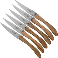 Laguiole En Aubrac Ecir steak knife set 6-piece walnut wood