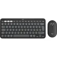 Logitech Pebble 2 Combo Wireless Keyboard/Mouse - Tonal Graphite - Tastatur & Mus sæt - Nordisk - Sort