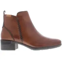 Pikolinos Pikolinostil kvinder. W6W-8950 Brune Malaga-ankelstøvler i læder (38), 3-5 cm, Lynlås, Casual