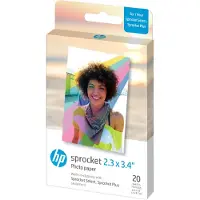 HP Sprocket 2.3 x 3,4 " Premium Zink Sticky Back Photo Paper (20 ark) kompatible med Sprocket Select og Plus -printere.