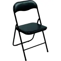 Perel FP168B, Spisning, Robust, Hårdt sæde, Hårdt ryglæn, Metal, PVC, Sort