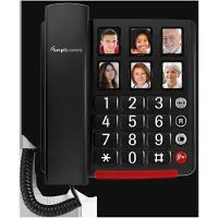 Amplicomms BIGTel 40 plus, telefon med store knapper Mørkegrå