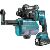 Makita DHR182RTWJ - Roterende hammer - ledningfri - 3 tilstande - SDS-plus - 1.7 Joule - 2 batterier - 18 V
