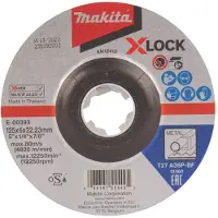 Makita E-00452 X-Lock 5 " X 1/4 " X 7/8 " Type 27 Generelt form?l 36 Grit Metal Abrasive Gribing Wheel