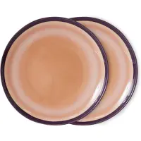 HK Living 70's tallerken Ø27,5 cm 2-pak Bedrock