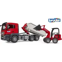 BRUDER Truck w Roll-Off-Container & Schäffer loader