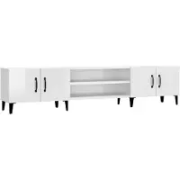 vidaXL tv-bord 180x31,5x40 cm konstrueret træ hvid højglans