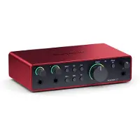 Focusrite Scarlett 2i2, Desktop, Sort, Rød, USB, USB Type-C, 69 dB, 16 dBu
