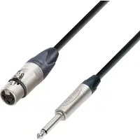 Adam hall 5 STAR Neutrik XLR (F) to Unbalanced TS 1/4" Jack Cable 10m