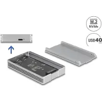 DeLOCK USB4 40 Gbps-kabinet til 1 x M.2 NVMe SSD - uden værktøj